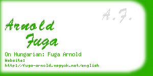 arnold fuga business card